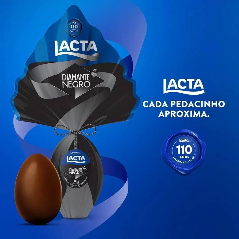 Miniatura de Ovo de Páscoa Diamante Negro Lacta 300g